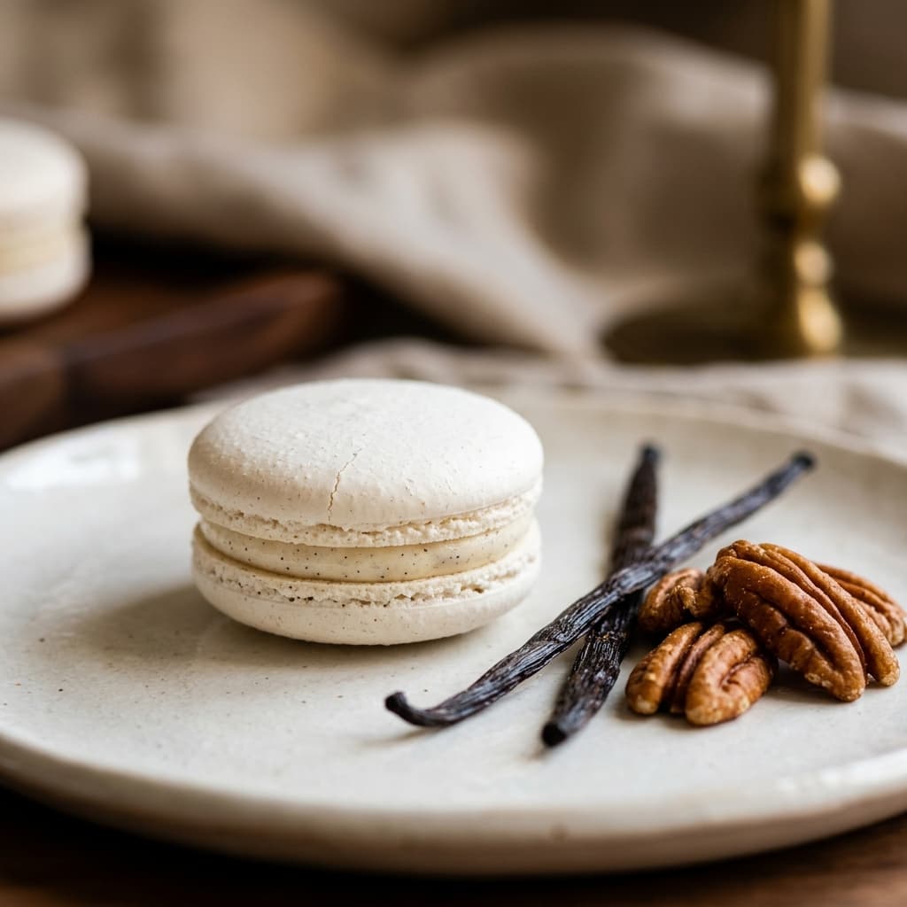 Vanilla & Pecan Macaron