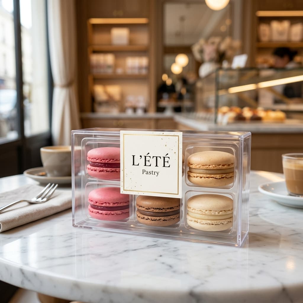 A beautiful box of macarons